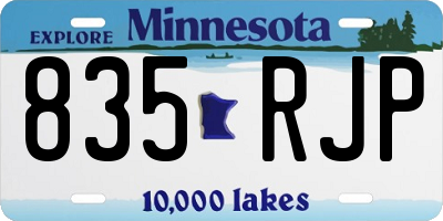 MN license plate 835RJP