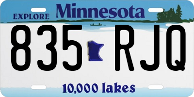 MN license plate 835RJQ