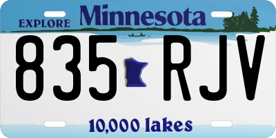 MN license plate 835RJV