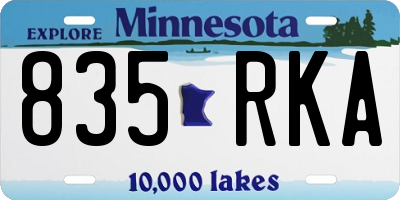 MN license plate 835RKA