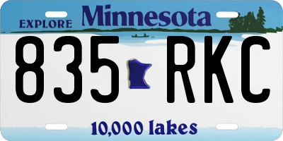 MN license plate 835RKC