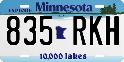 MN license plate 835RKH