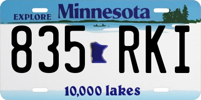 MN license plate 835RKI
