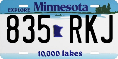 MN license plate 835RKJ