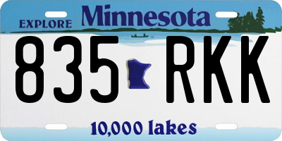 MN license plate 835RKK