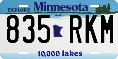 MN license plate 835RKM