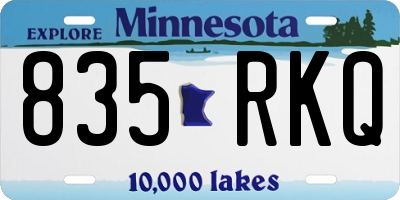 MN license plate 835RKQ