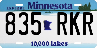 MN license plate 835RKR