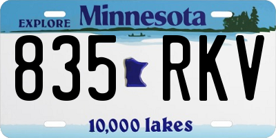 MN license plate 835RKV