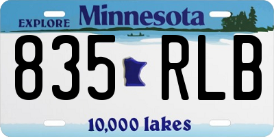 MN license plate 835RLB