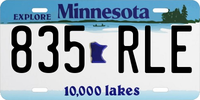 MN license plate 835RLE