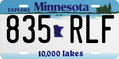 MN license plate 835RLF