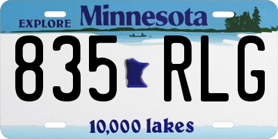 MN license plate 835RLG