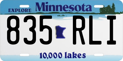 MN license plate 835RLI