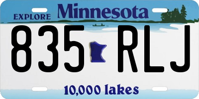 MN license plate 835RLJ