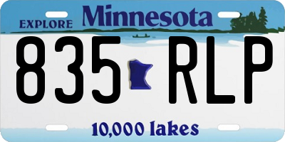 MN license plate 835RLP