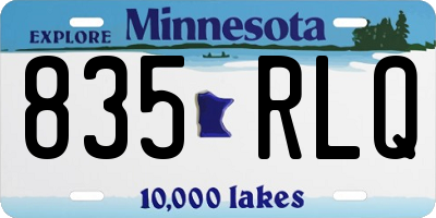 MN license plate 835RLQ