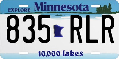 MN license plate 835RLR