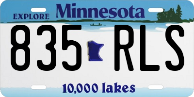 MN license plate 835RLS