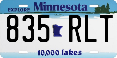 MN license plate 835RLT