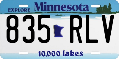 MN license plate 835RLV