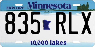 MN license plate 835RLX