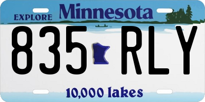 MN license plate 835RLY