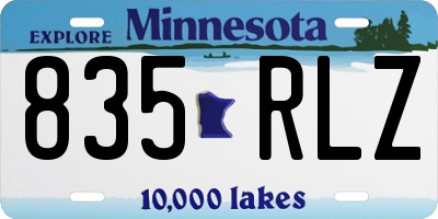 MN license plate 835RLZ