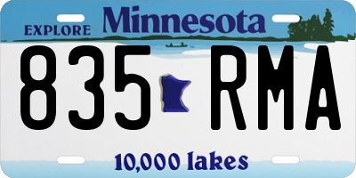MN license plate 835RMA