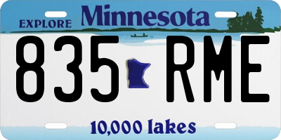 MN license plate 835RME