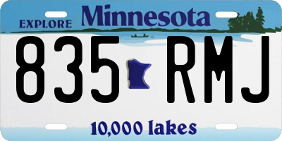 MN license plate 835RMJ