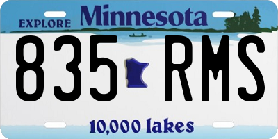 MN license plate 835RMS