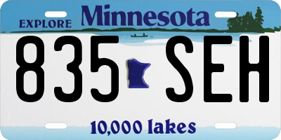 MN license plate 835SEH