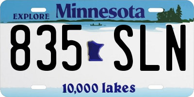 MN license plate 835SLN
