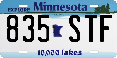 MN license plate 835STF