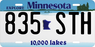 MN license plate 835STH