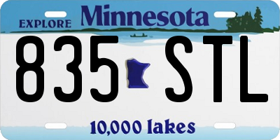 MN license plate 835STL