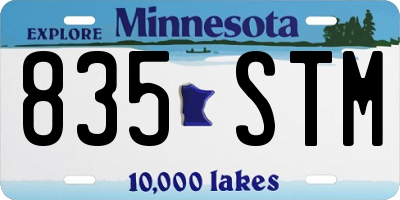 MN license plate 835STM
