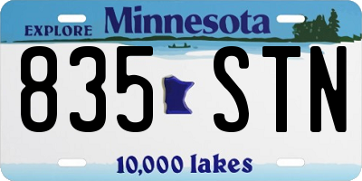 MN license plate 835STN