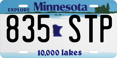 MN license plate 835STP