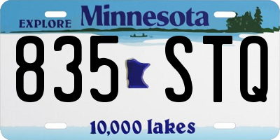 MN license plate 835STQ