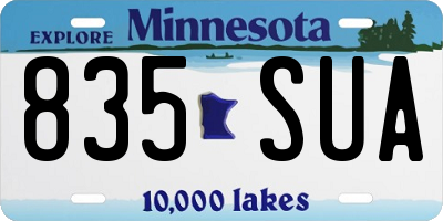 MN license plate 835SUA