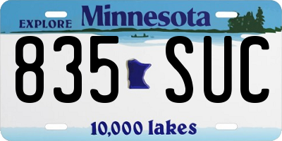 MN license plate 835SUC