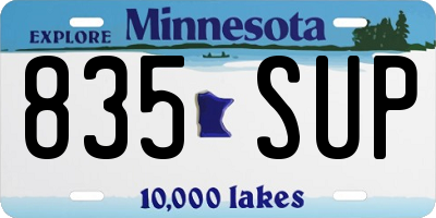 MN license plate 835SUP