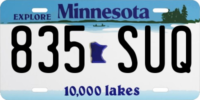 MN license plate 835SUQ