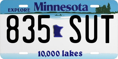 MN license plate 835SUT