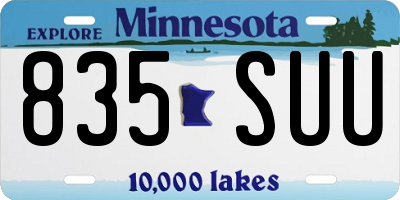 MN license plate 835SUU