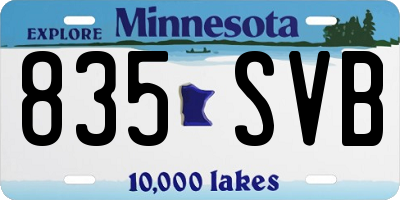 MN license plate 835SVB