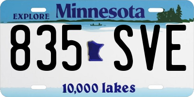MN license plate 835SVE