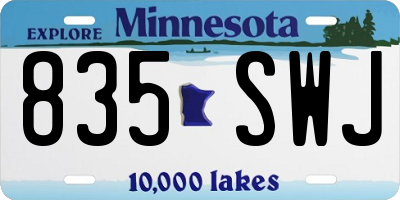 MN license plate 835SWJ